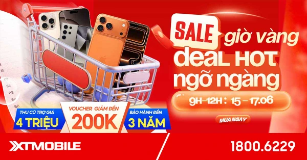 Giờ vàng sale sốc: Nhận loạt voucher giảm đến 200K, thu cũ trợ giá 4 triệu đồng