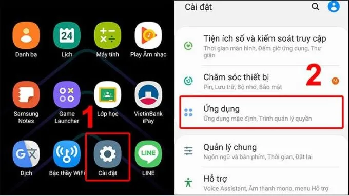 Xóa bộ nhớ đệm điện thoại Samsung bằng cách gỡ cài đặt cập nhật