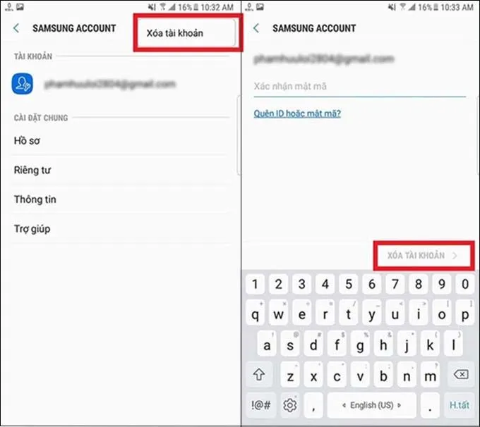 Hướng dẫn cách xóa tài khoản Samsung trên điện thoại