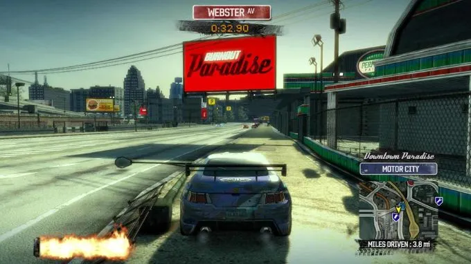 Game đua xe 3D offline Burnout Paradise vô cùng lôi cuốn trên PC