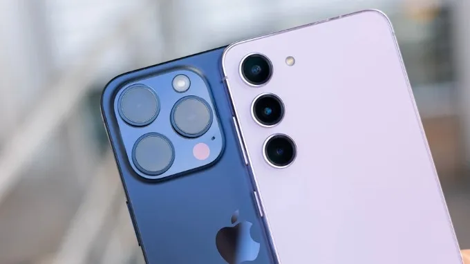 Samsung S23 và iPhone 15 Pro đều sở hữu hệ thống camera có 3 ống kính