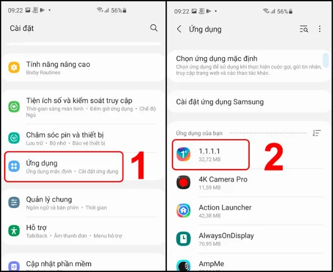 Cách mở ứng dụng đã ẩn bằng Cài đặt