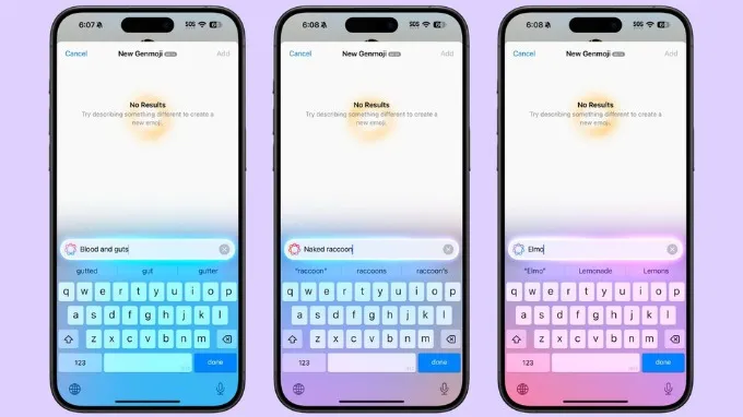 Lưu ý khi tạo Genmoji