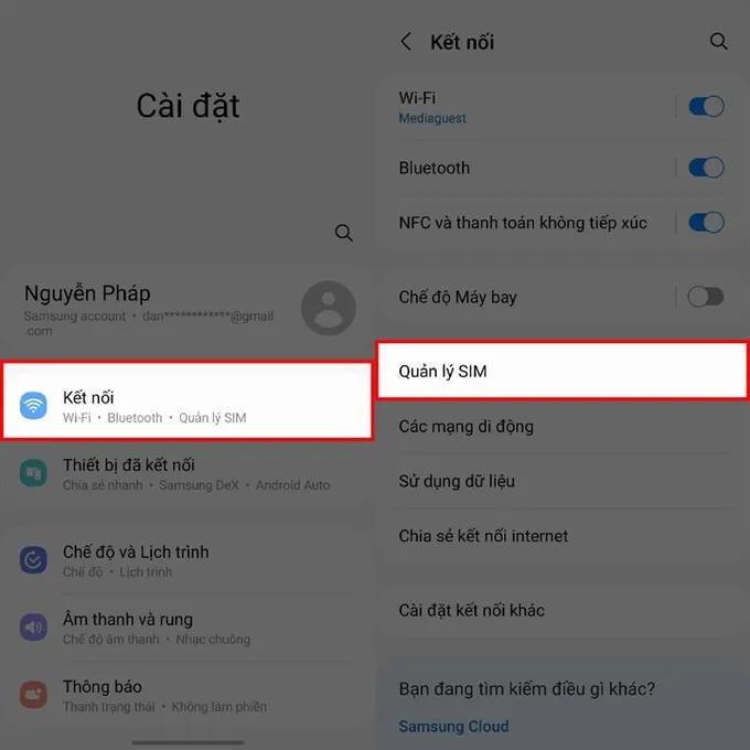 Nhấn Thêm eSIM và tiến hành quét mã