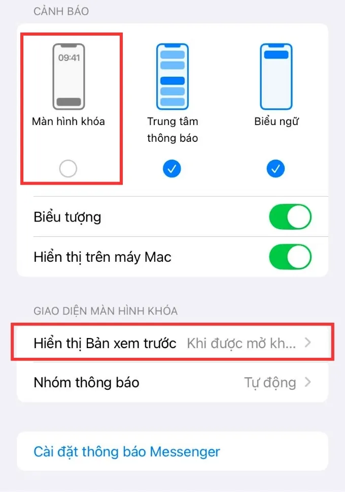 Tắt thông báo từng ứng dụng trên màn hình khóa iPhone