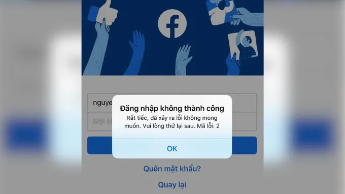 Mã lỗi 2 trên Facebook là gì?