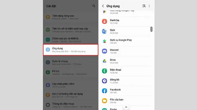 Xóa bộ nhớ đệm từ các ứng dụng đang chạy trên Samsung
