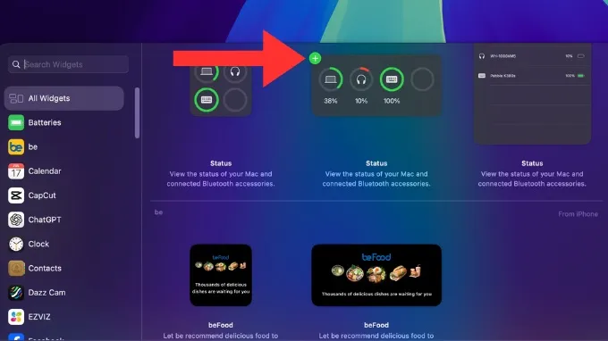 Cách thêm Widget bằng Trung tâm thông báo
