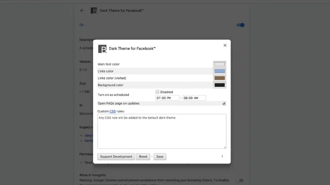 Dark Theme for Facebook