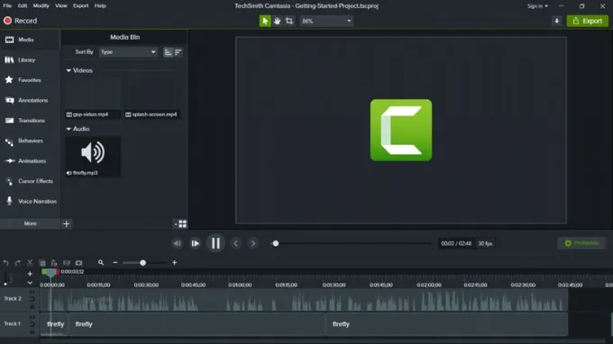 Phần mềm cắt video Camtasia Studio