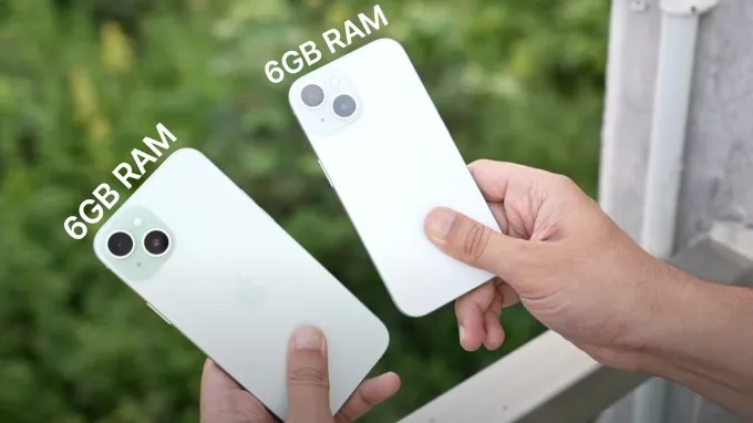 iPhone 15 và iPhone 15 Plus đều được trang bị 6GB RAM