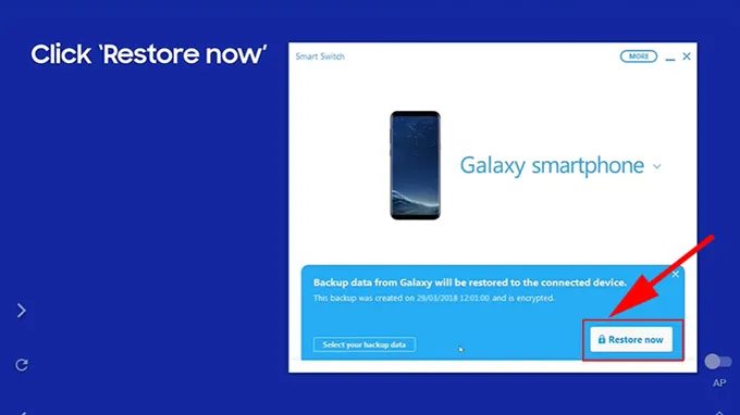 reset điện thoại Samsung bằng cáp và máy tính