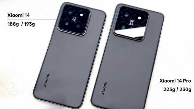 Sự khác biệt về kích thước giữa các mẫu Xiaomi 14 Series