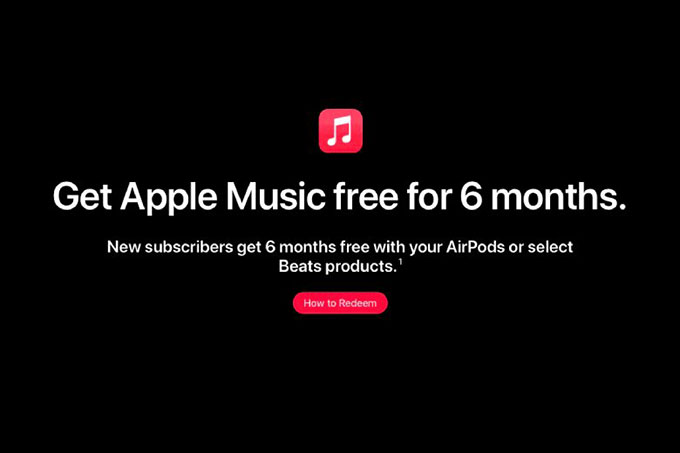 Người sở hữu AirPods có thể nhận được khuyến mãi 6 tháng miễn phí Apple Music