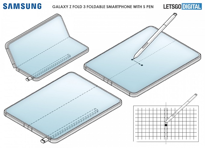 Bản đăng ký bản quyền công nghệ Galaxy Z Fold 3 với Spen