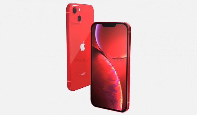 Hình ảnh render iPhone 13 màu đỏ Product RED