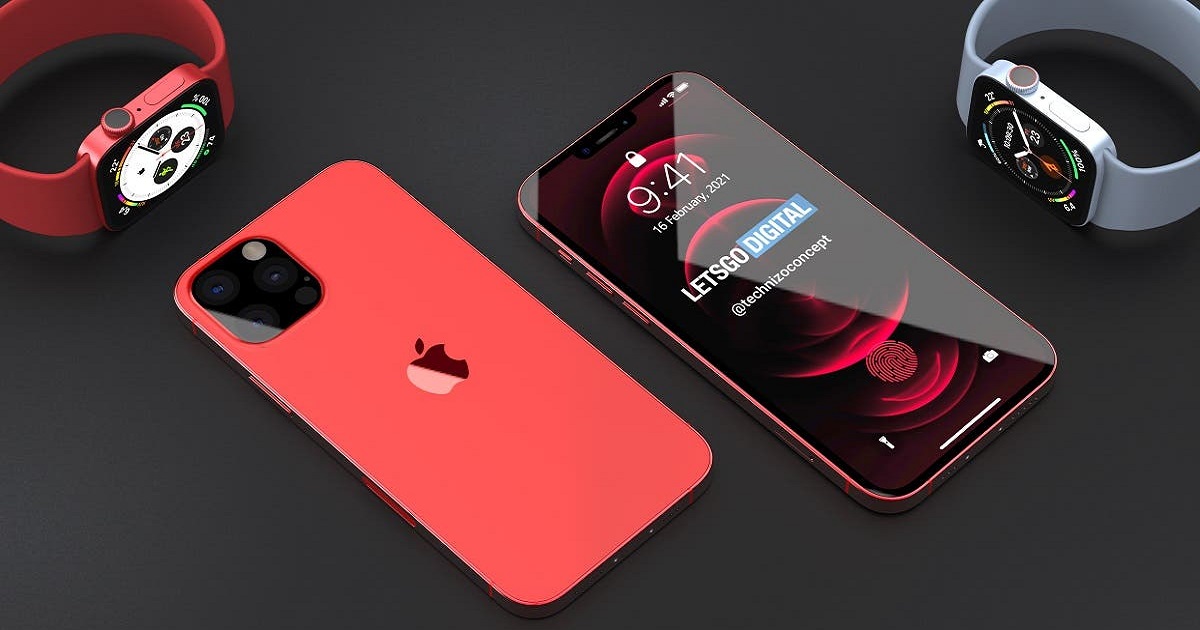 Xuất hiện hình ảnh render iPhone 13 với màu đỏ Product RED