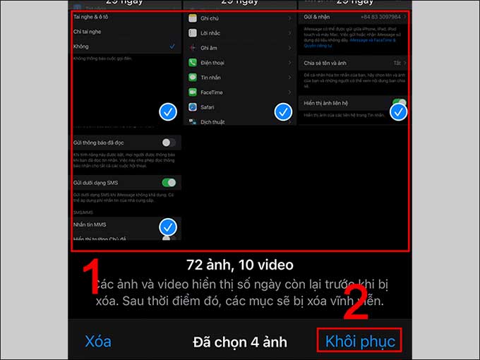 Cách khôi phục ảnh đã xóa trên iPhone XS Max 256GB like new 100%