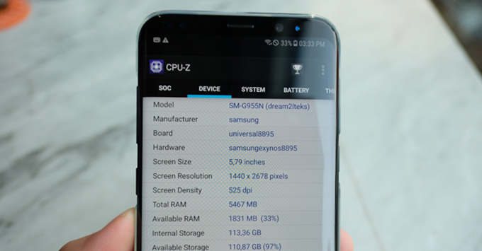 Galaxy S8 Plus RAM 6GB có cấu hình vô cùng mạnh mẻ