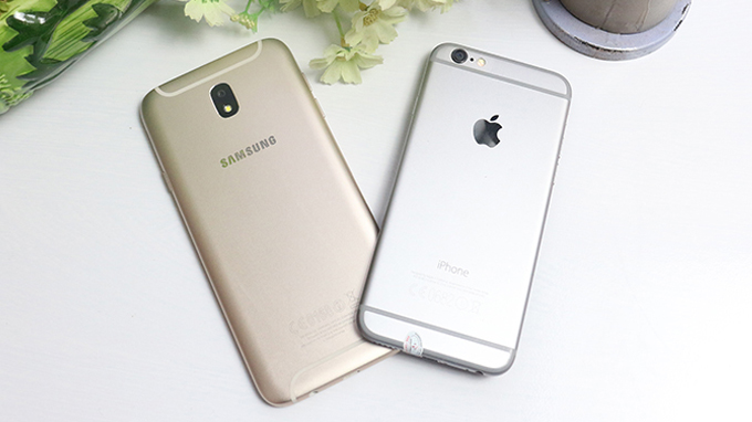 So sánh Galaxy J7 Pro và iPhone 6, nên mua máy nào trong tầm giá 6 triệu đồng ? - XTmobile