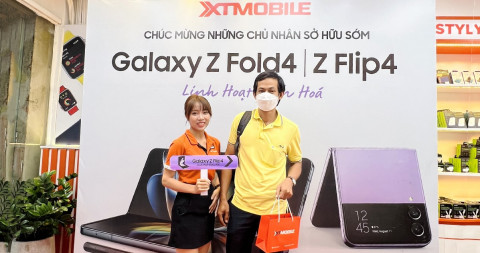 Hình ảnh mở bán Samsung Galaxy Z Fold 4 và Z Flip 4 tại XTmobile