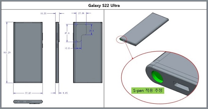 Galaxy S22 Ultra lại có thiết kế vuông vức hơn trông khá giống dòng Galaxy Note