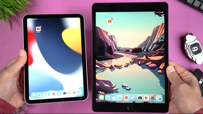 iPad Gen 9 và iPad mini 6 màn hình khác biệt