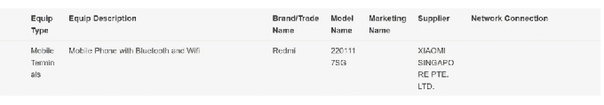 Chứng nhận mới nhất của Redmi Note 11 phiên bản 4G