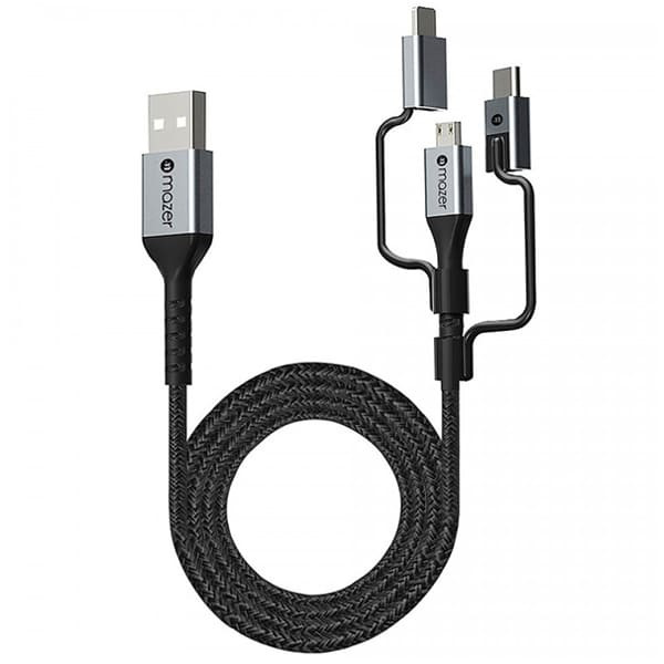 Cáp sạc Mazer Power Link II 3 in 1 USB Fast Charging 1M